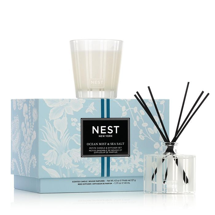 NEST - ocean mist &sea salt petite candle and diffuser set